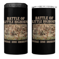 Battle of Little Bighorn 4 in 1 Can Cooler Tumbler Courage Honor Remember Native American