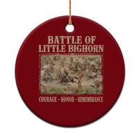 Battle of Little Bighorn Ceramic Ornament Courage Honor Remember Native American