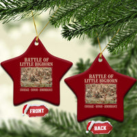 Battle of Little Bighorn Ceramic Ornament Courage Honor Remember Native American