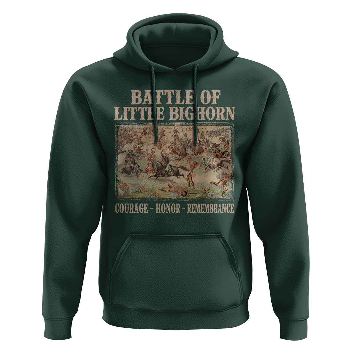 Battle of Little Bighorn Hoodie Courage Honor Remember Native American