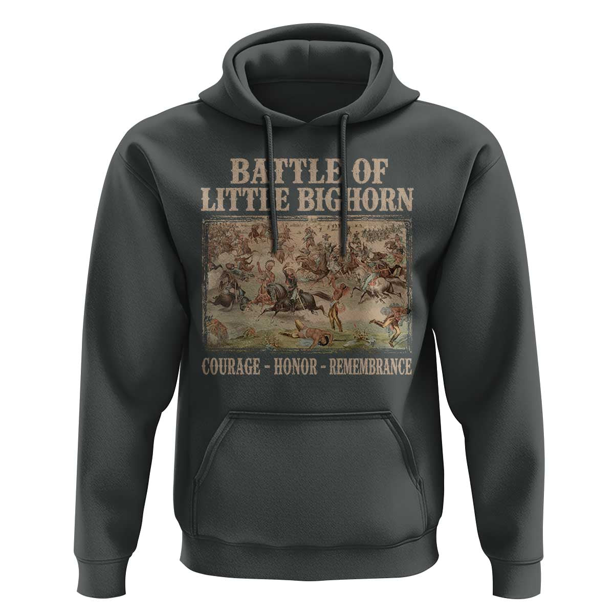 Battle of Little Bighorn Hoodie Courage Honor Remember Native American