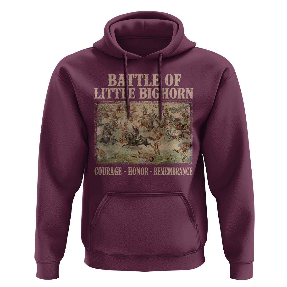 Battle of Little Bighorn Hoodie Courage Honor Remember Native American