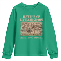 Battle of Little Bighorn Youth Sweatshirt Courage Honor Remember Native American