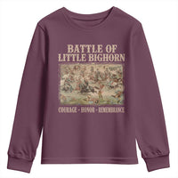Battle of Little Bighorn Youth Sweatshirt Courage Honor Remember Native American