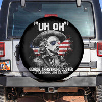 Uh Oh George Armstrong Custer Little Bighorn Spare Tire Cover Vintage American Flag June 25 1876