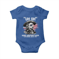Uh Oh George Armstrong Custer Little Bighorn Baby Onesie Vintage American Flag June 25 1876