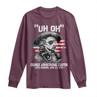 Uh Oh George Armstrong Custer Little Bighorn Long Sleeve Shirt Vintage American Flag June 25 1876