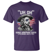 Uh Oh George Armstrong Custer Little Bighorn T Shirt Vintage American Flag June 25 1876