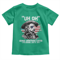 Uh Oh George Armstrong Custer Little Bighorn Toddler T Shirt Vintage American Flag June 25 1876