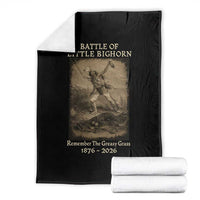 Battle of Little Bighorn 150 Year Anniversary 1876 2026 Throw Blanket Remember The Greasy Grass Native American