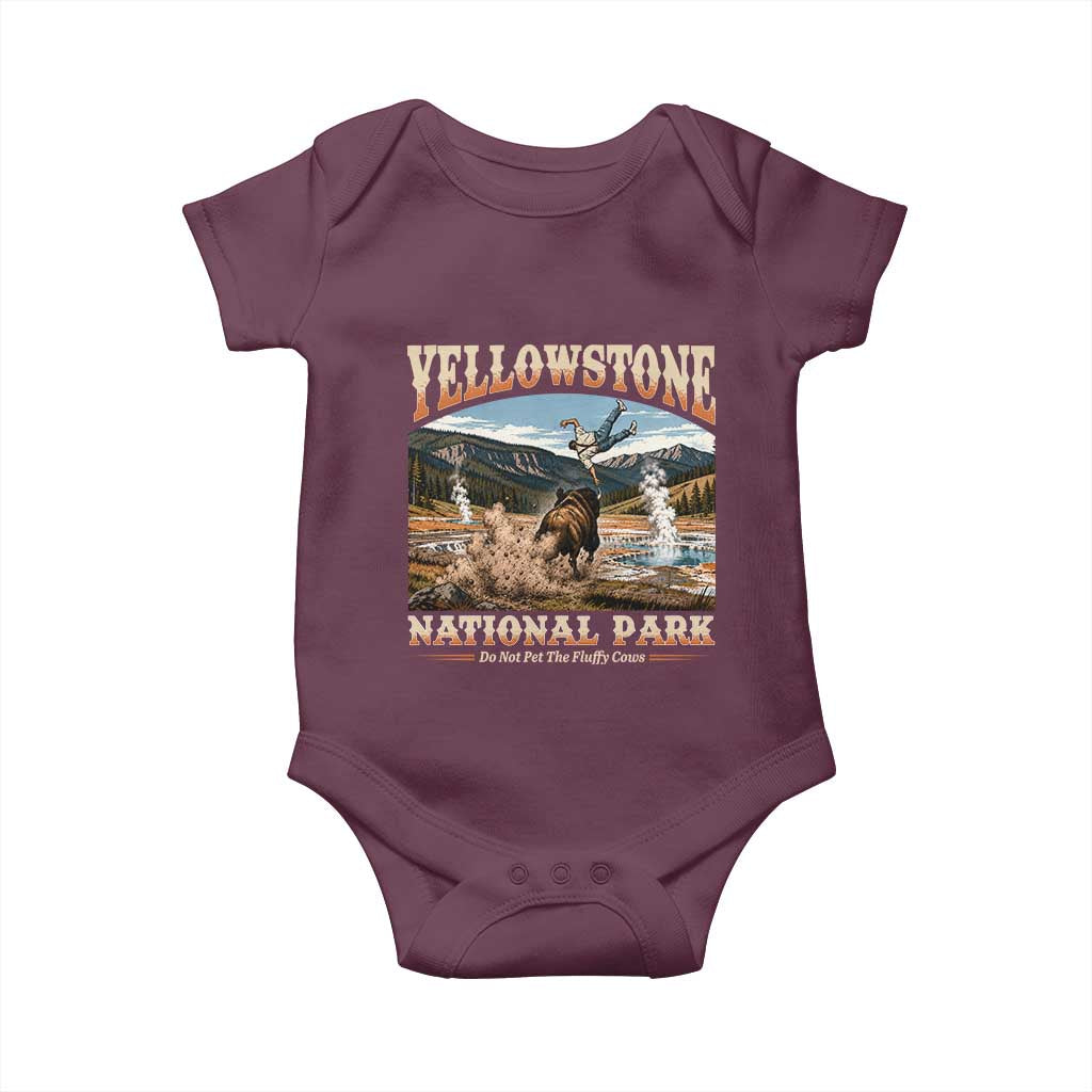 Yellowstone National Park Do Not Pet The Fluffy Cows Baby Onesie