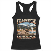 Yellowstone National Park Do Not Pet The Fluffy Cows Racerback Tank Top