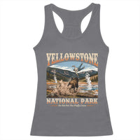 Yellowstone National Park Do Not Pet The Fluffy Cows Racerback Tank Top
