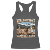 Yellowstone National Park Do Not Pet The Fluffy Cows Racerback Tank Top
