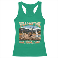 Yellowstone National Park Do Not Pet The Fluffy Cows Racerback Tank Top