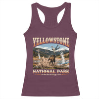Yellowstone National Park Do Not Pet The Fluffy Cows Racerback Tank Top