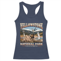 Yellowstone National Park Do Not Pet The Fluffy Cows Racerback Tank Top