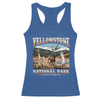 Yellowstone National Park Do Not Pet The Fluffy Cows Racerback Tank Top