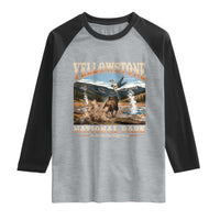 Yellowstone National Park Do Not Pet The Fluffy Cows Raglan Shirt