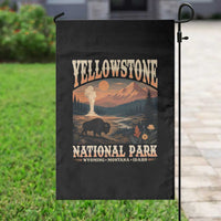 Yellowstone National Park Wyoming Montana Idaho Garden Flag Vintage Bison Geyser