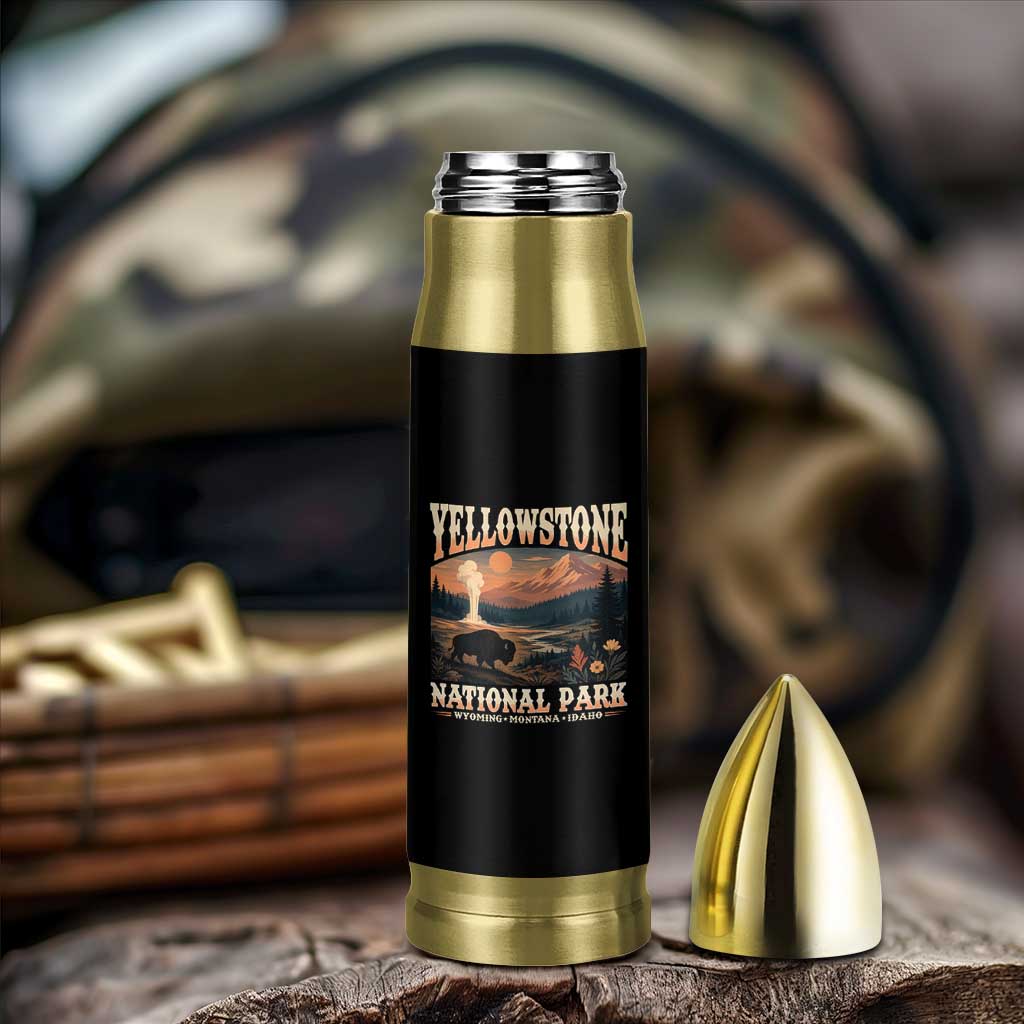 Yellowstone National Park Wyoming Montana Idaho Bullet Tumbler Vintage Bison Geyser