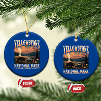Yellowstone National Park Wyoming Montana Idaho Ceramic Ornament Vintage Bison Geyser