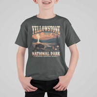 Yellowstone National Park Wyoming Montana Idaho T Shirt For Kid Vintage Bison Geyser