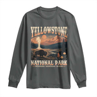 Yellowstone National Park Wyoming Montana Idaho Long Sleeve Shirt Vintage Bison Geyser