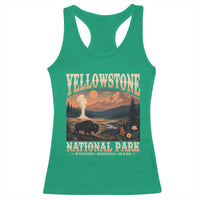 Yellowstone National Park Wyoming Montana Idaho Racerback Tank Top Vintage Bison Geyser