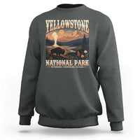 Yellowstone National Park Wyoming Montana Idaho Sweatshirt Vintage Bison Geyser