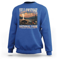 Yellowstone National Park Wyoming Montana Idaho Sweatshirt Vintage Bison Geyser