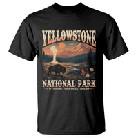 Yellowstone National Park Wyoming Montana Idaho T Shirt Vintage Bison Geyser