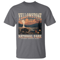 Yellowstone National Park Wyoming Montana Idaho T Shirt Vintage Bison Geyser