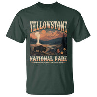 Yellowstone National Park Wyoming Montana Idaho T Shirt Vintage Bison Geyser