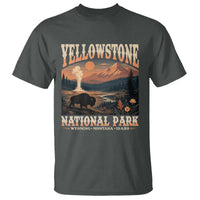 Yellowstone National Park Wyoming Montana Idaho T Shirt Vintage Bison Geyser
