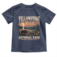Yellowstone National Park Wyoming Montana Idaho Toddler T Shirt Vintage Bison Geyser