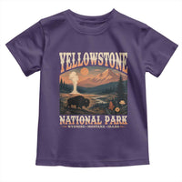 Yellowstone National Park Wyoming Montana Idaho Toddler T Shirt Vintage Bison Geyser