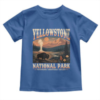 Yellowstone National Park Wyoming Montana Idaho Toddler T Shirt Vintage Bison Geyser