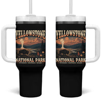 Yellowstone National Park Wyoming Montana Idaho Tumbler With Handle Vintage Bison Geyser