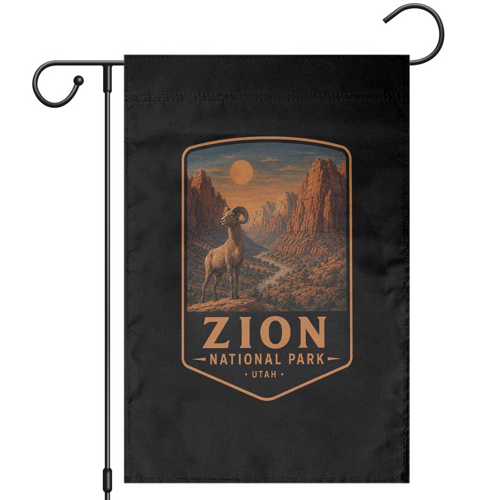Zion National Park Garden Flag Vintage The Narrows Utah Bighorn Sheep