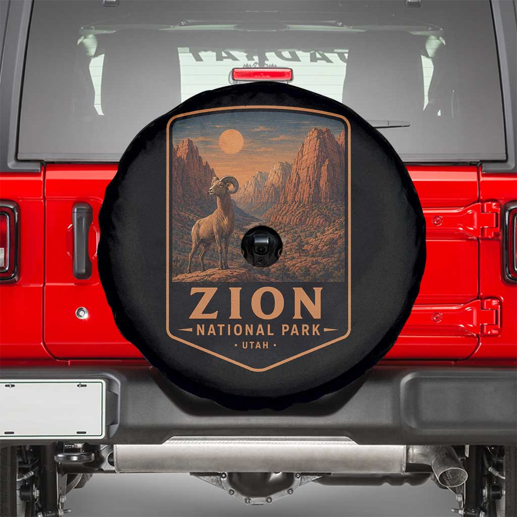 Zion National Park Spare Tire Cover Vintage The Narrows Utah Bighorn Sheep