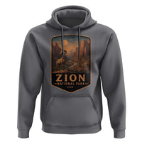 Zion National Park Hoodie Vintage The Narrows Utah Bighorn Sheep