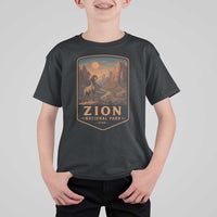 Zion National Park T Shirt For Kid Vintage The Narrows Utah Bighorn Sheep