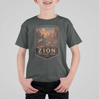 Zion National Park T Shirt For Kid Vintage The Narrows Utah Bighorn Sheep
