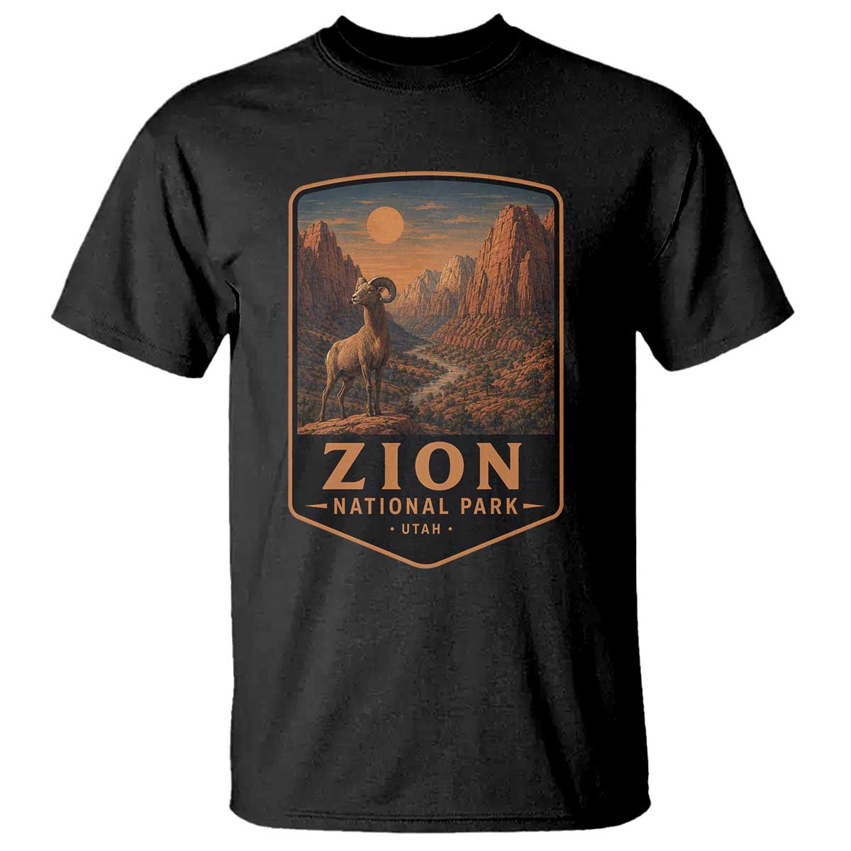 Zion National Park T Shirt Vintage The Narrows Utah Bighorn Sheep