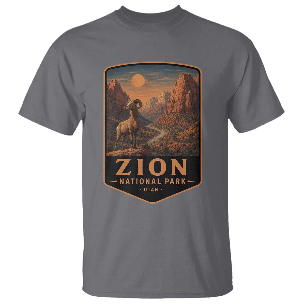 Zion National Park T Shirt Vintage The Narrows Utah Bighorn Sheep