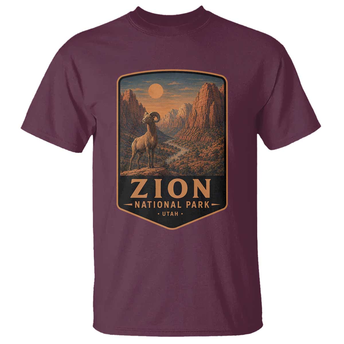 Zion National Park T Shirt Vintage The Narrows Utah Bighorn Sheep