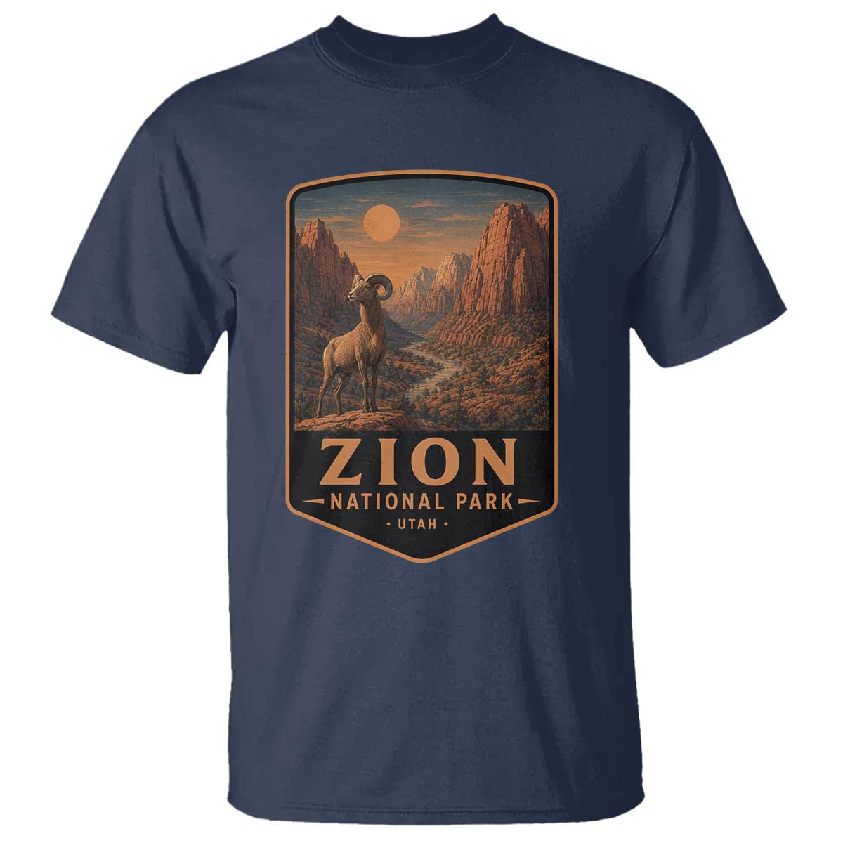Zion National Park T Shirt Vintage The Narrows Utah Bighorn Sheep
