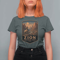 Zion National Park T Shirt For Women Vintage The Narrows Utah Bighorn Sheep