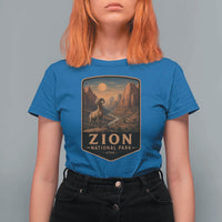 Zion National Park T Shirt For Women Vintage The Narrows Utah Bighorn Sheep